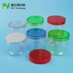 1460ml Food Grade Cookie Clear Plastic Jars White Lids for sale