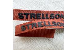 China Woven Label Tape Elastic Band With Printed Silicone Logo supplier
