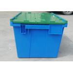 Customization 35kg Loading Plastic Tote Box Attached Lid Container Stacking Nesting