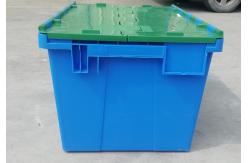 China Customization 35kg Loading Plastic Tote Box Attached Lid Container Stacking Nesting supplier