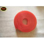 Red Roll Screen Printing Squeegee 60 - 75A Smooth Surface With 9mm Thickness