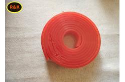 China Red Roll Screen Printing Squeegee 60 - 75A Smooth Surface With 9mm Thickness supplier