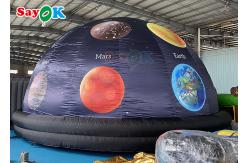 China Customized Printed Inflatable Planetarium Black Projection Dome Tent For Science Display supplier