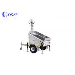 Full HD Camera Mobile Sentry Surveillance Trailers , Dynamic Light Tower Mast Dual Stream for sale