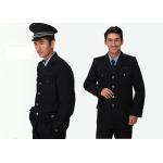 Single Breasted Security Guard Uniform , Long Sleeve Black Security Jacket For Men for sale