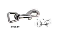 China Zinc alloy diecast nickel plated square swivel eye bolt snap hook supplier