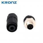 M12 Connector 4 Pins Coding A Voltage 250V Screw Contact Brass Circular Connectors for sale