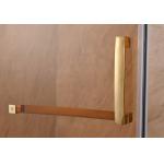 Elegant  Shower Enclosures With Tinted Glass And Golden Aluminium Frame