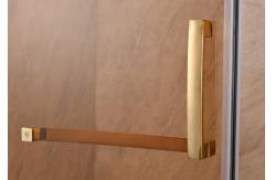 China Elegant  Shower Enclosures With Tinted Glass And Golden Aluminium Frame supplier