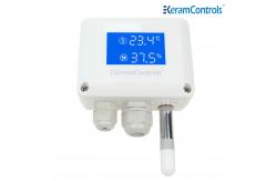 China 4-20mA LCD Display Temp Humidity Transmitter For Greenhouse supplier