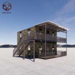 2 Bedroom Folding Collapsible Modular Homes Steel Structure Prefab Container