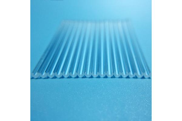 Fused Quartz Rod V Shaped Clear OD 2.4mm OD 5mm Abrasion Resistance