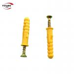 High Durability Yellow 30mm Expanding Plastic Screw Anchors For Drywall for sale