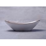 12 Inch Boat Shape Deep Salad Ceramic Dinner Plate With Rim