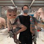Handmade Soft Dino Hand Puppet  Adult Age Raptor Hand Puppet