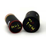 Cylindrical Black Paper Tubes Round Clear Window Coffee Bean , Tea Packaging