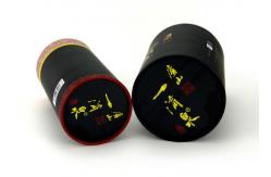 China Cylindrical Black Paper Tubes Round Clear Window Coffee Bean , Tea Packaging supplier