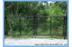 China Woven Vinyl Coated Chain Link Fence Gate With Galvanized Steel Wire Fit Backyards supplier
