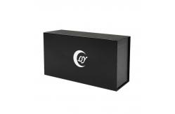 China Gold Foil Printing Rectangle Magnetic Gift Box Packaging with Foam Insert and Envelope supplier