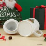 3D Festival Customized Ceramic Coffee Cups Mug With Round Handle 540ml Capacity