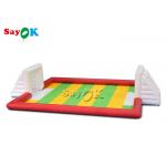 Inflatable Party Games 10x7m Red Pvc Inflatable Sports Games Carnival Blow Up Soccer Field for sale