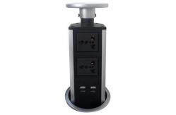 China Desktop Hidden Pop Up Worktop Socket Compact Form Design Fully Submersible supplier
