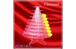 China Clear Black 10 Tier Macaron Pyramid Tower Macaron Display Stand supplier