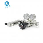 Dual Stage CO2 Gas Pressure Regulator 4500psi With Diaphragm Valve / Flowmeter for sale