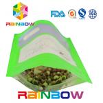 Self Standing k Paper Snack Bag Packaging , Seeds Packaging Stand Up Zipper Pouch for sale