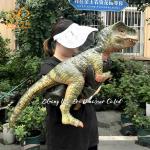 Green T-rex Baby Dinosaur Hand Puppet for Stage Show and Garden for sale