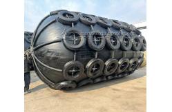 China Black Pneumatic Rubber Fender Customized With Chain Net ISO CCS Certificated supplier