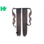 Soft Bond Long Synthetic Heat Resistant Hair Extensions Silky Straight 20 Inch for sale