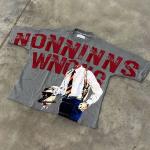Oem Clothing Manufacturer Custom Streetwear 100% Cotton 250gsm Boxy Cropped T Shirt Screen Dtg Printing Graphic T-Shirt Men for sale