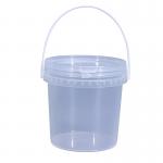 Various Specifications White Round Plastic Bucket for Yogurt Ice Cream Promotion for sale