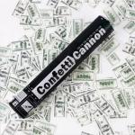 Biodegradable Paper Money Dollar Party Poppers Confetti Cannon for sale