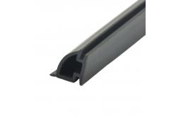 China 12.5*10mm PVC Rubber Strip TPE Anti Collision For Sliding Door Black Color supplier