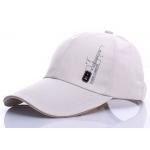 Waxed Canvas Beige White Baseball Cap , Embroidery Logo Plain White Baseball Cap for sale