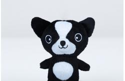 China Collie Small Stuffed Dogs Black / White Soft Plush Material With OEM Service supplier
