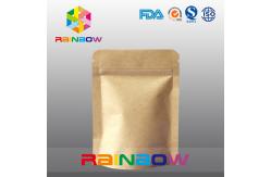 China Customized Stand Up Kraft Paper Bag With Front Window For Candy Packaging supplier