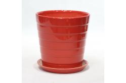 China Round Lightweight Ceramic Planters With Drainage Hole supplier