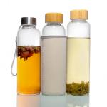 Wholesale 500ml 750ml 1000ml Clear Glass Water Bottles With Lid And Covers for sale