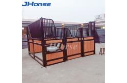 China Bamboo Pine Infill Powder Coating Horse Stable Box With Roof supplier