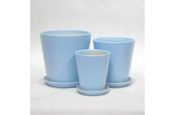 China Round Modern Ceramic Planters Lightweight for Home Decor supplier