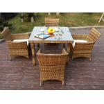 All Weather Plastic Rattan Garden Dining Sets With Chair And Table