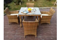 China All Weather Plastic Rattan Garden Dining Sets With Chair And Table supplier