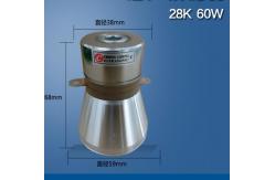 China 28K Frequency Piezoelectric Ultrasonic Transducer 60W Power Stainless Steel Material supplier