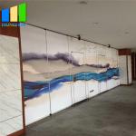 Aluminum Frame Movable Partition Walls Room Divider With Painting for sale