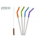 Undiluted Cold Drinks Stainless Steel Drinking Straws Eco Friendly Silver for sale