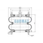 10''X2 Packaging Machinery Suspension Air Spring FD210-22 DS Contitech Rubber Bellows