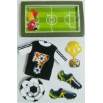 Black Layered Paper Custom Die Cut Sticker Sheets Football Game Decorative for sale